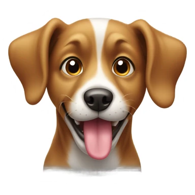 Dog blowing a kiss sticker