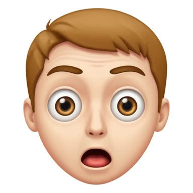 wow man shocked facial expression sticker