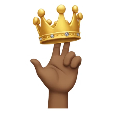 The man grab crown in hand  sticker