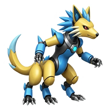 Mechanical Manectric-Zeraora-Vernid-Primagen-Protogen-Fakémon-Pokémon-creature-fusion (full body) sticker