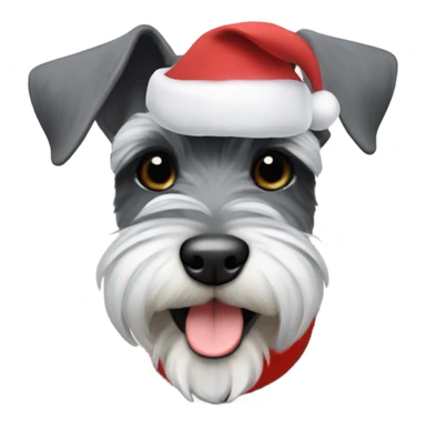 Christmas miniature schnauzer ￼ sticker