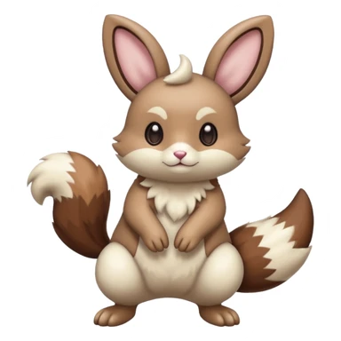 Lopunny-Furret-Cinccino-fusion (full body) sticker