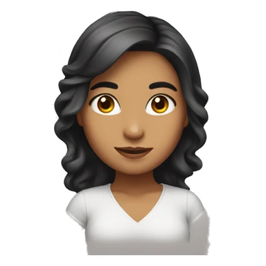 very cute latina with mid size hair  sticker