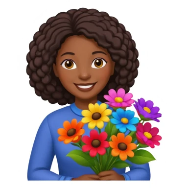 Flower Vendor balck woman sticker