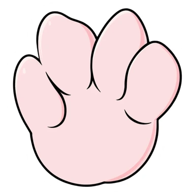 light pink paw sticker