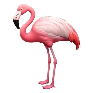 A flamingo wearing boots sticker
