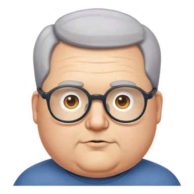 homem gordINHO, 40 ANOS CABELO RALO, BRANCO E DE OCULOS sticker