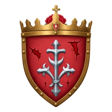 brasão sangrando medieval rosa de sangue vermelha sticker