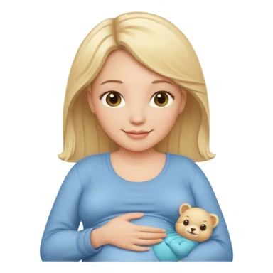 pregnant white woman with blonde hair sticker