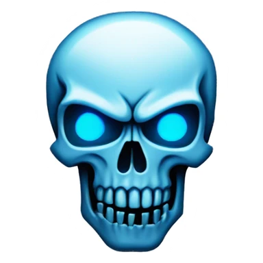 the skull of the punisher colored in blue  sticker