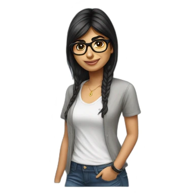 Mia Khalifa clothed sticker