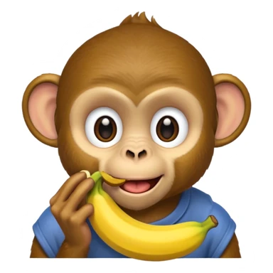 retarded looking monkey sucking a banana sticker