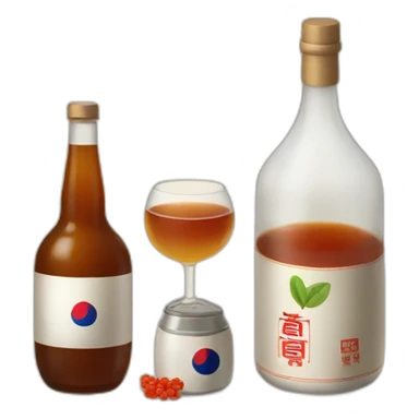 alcohol, rice wine, korean sticker