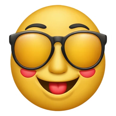 Kiss emoji with shades  sticker