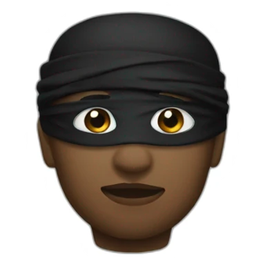 Black blindfold sticker
