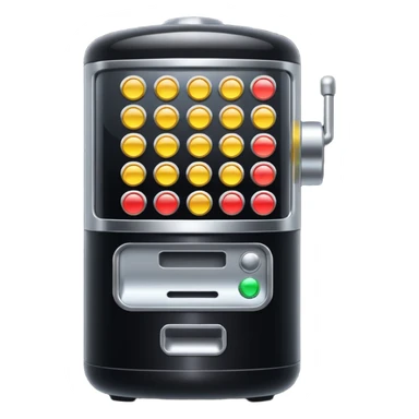 Black gacha machine sticker
