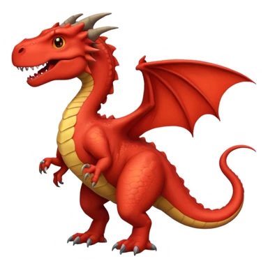 Dinosaur/dragon individual red scale, outline is black. sticker