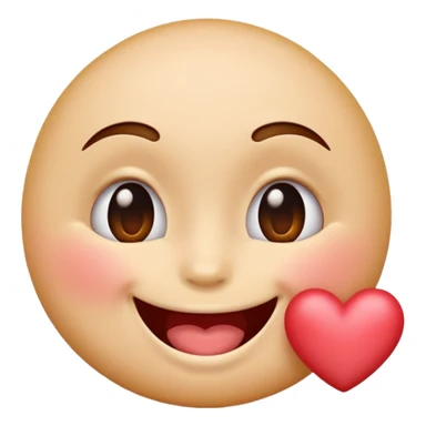 A single emoji that's feeling extreme happiness. Blushing and feeling in love. Grinning and smiling and making a kissy face. Something sweet and perfect to send to someone you love. Not a familiar love something deep and profound. Something unique. sticker