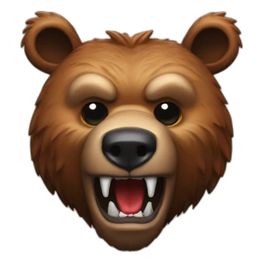 grizzly head with devil ears sticker