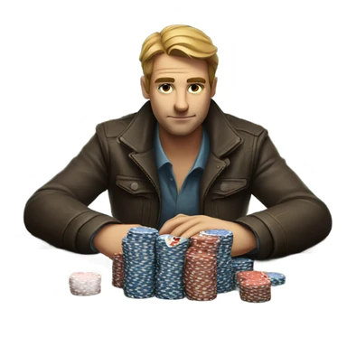 Guy gambling  sticker