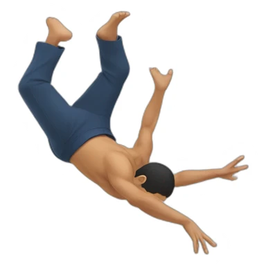 filipino man doing a back flip sticker