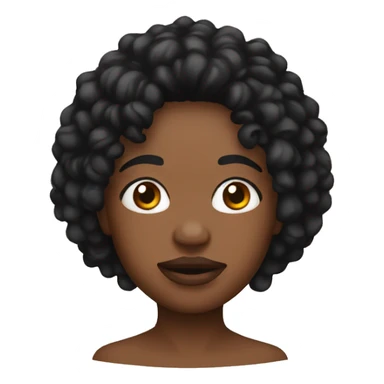 black person with nose bridge, cheek piercings, mouth piercings sticker