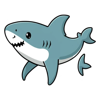 shark wearing a top hat sticker