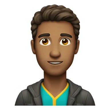 Brazilian man with brown hair and eyes sticker