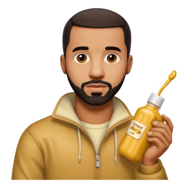 Drake putting mustard on diddy sticker
