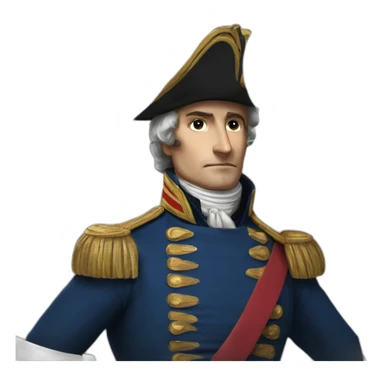 Napoléon with french flag sticker
