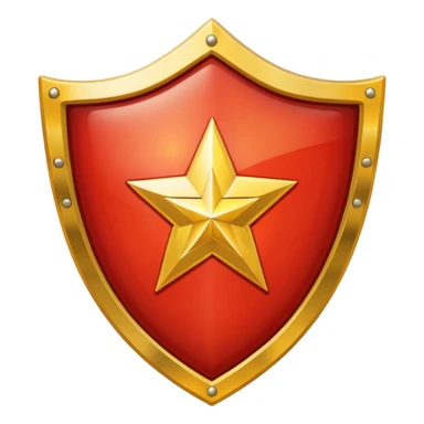 a shiny shield with the USSR flag inside sticker