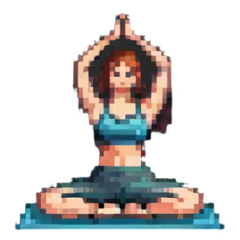 yoga woman in a different yoga pose sticker