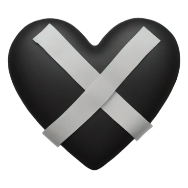 Black heart' with bandage  sticker