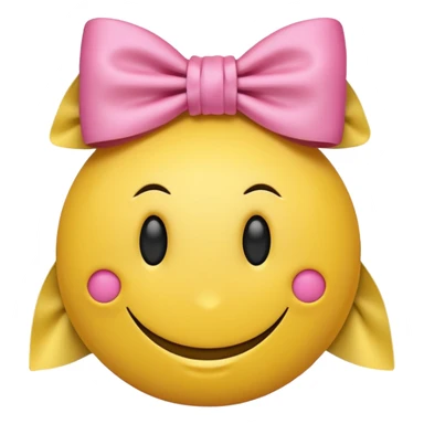 Aesthetic smiley ￼ face ￼ wearing a bow ￼ sticker
