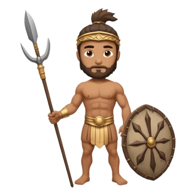 ancient greek man with spear sticker