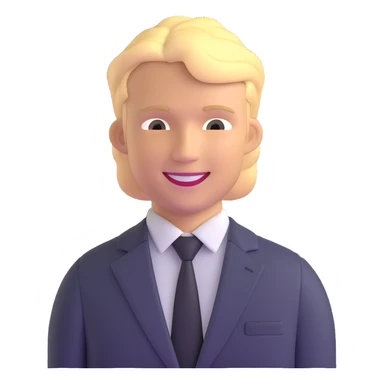 Oleg Tinkov, smiling, blond hair, wearing a business suit sticker