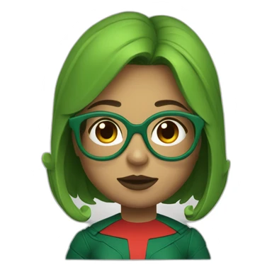 Martian Manhunter girl with glasses sticker