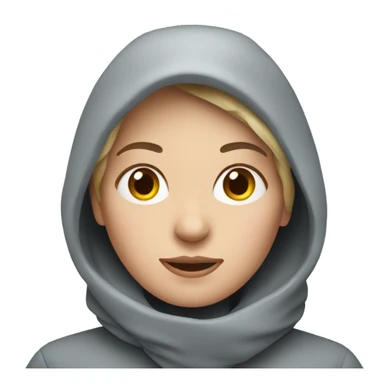 White woman in cold weather sticker