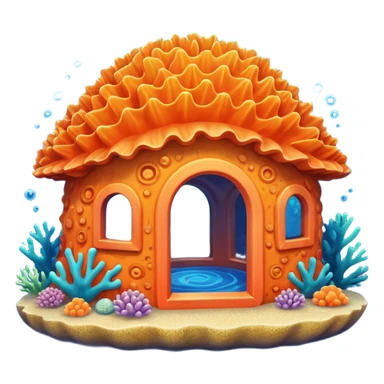 Coral shelter sticker