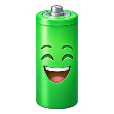 Smiling Green battery  sticker