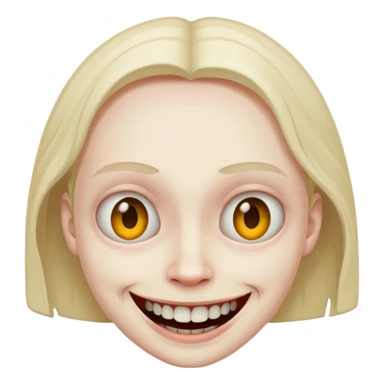 Weird creepy smile  sticker