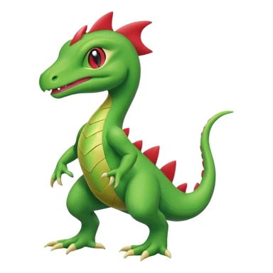 Axew-Grovyle-Inteleon-fusion (full body) sticker