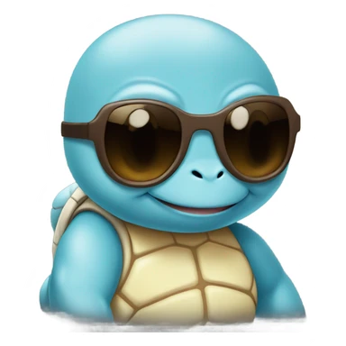 Squirtle wearing sunglasses sticker