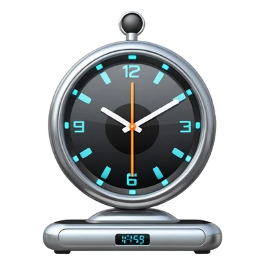 A futuristic clock sticker