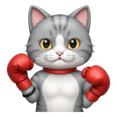 Cat boxing sticker