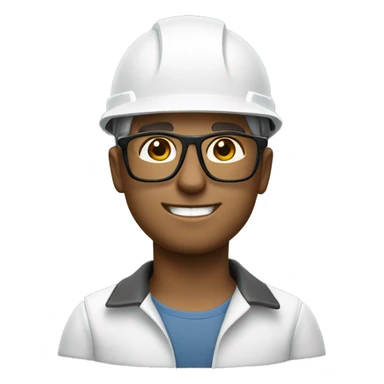builder in white helmet and rayban glasses sticker