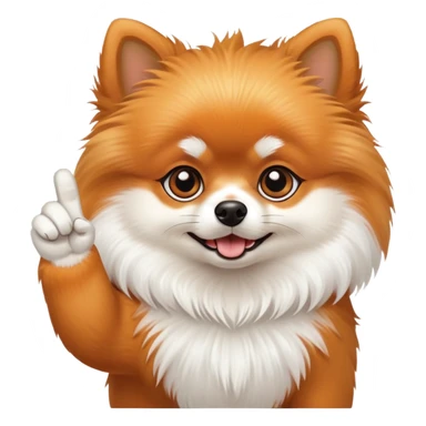 pomeranian with a middle finger sticker