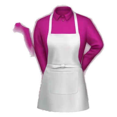 Realistic isolated magenta kitchen apron. sticker