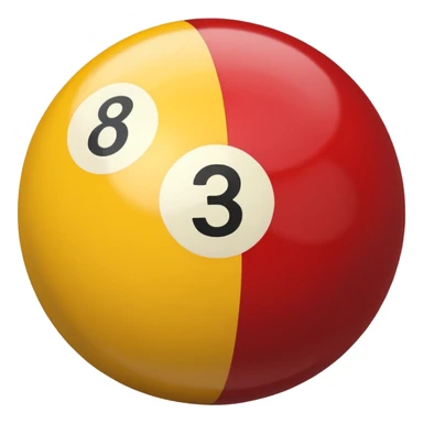 2 numbered billiard ball  sticker