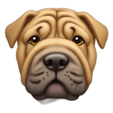 Sharpei with a lot of wrinkles sticker